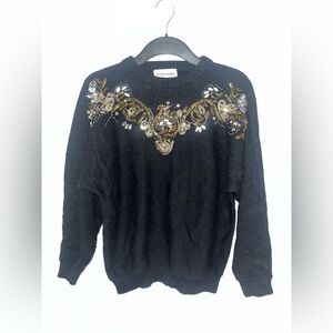 Vintage Alfred Dunner Sequin Sweater - Black